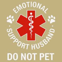 Emotional Support Husband Do Not Pet Cool Husband Cooling Performance Crew T-Shirt