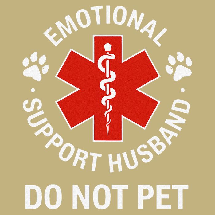 Emotional Support Husband Do Not Pet Cool Husband Cooling Performance Crew T-Shirt