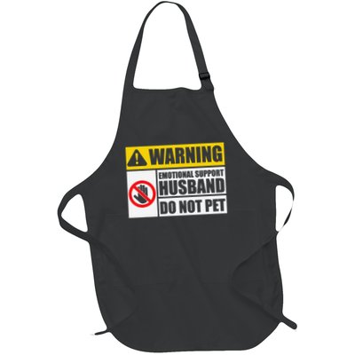 Emotional Support Husband Do Not Pet Funny Warning Sign Apron
