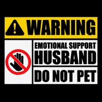 Emotional Support Husband Do Not Pet Funny Warning Sign Sustainable Bucket Hat