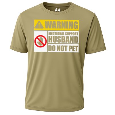 Emotional Support Husband Do Not Pet Funny Warning Sign Performance Shirt