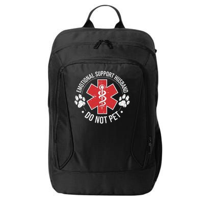 Emotional Support Husband Do Not Pet Gag Design Apparel City Backpack
