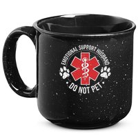 Emotional Support Husband Do Not Pet Gag Design Apparel 15oz Campfire Ceramic Mug