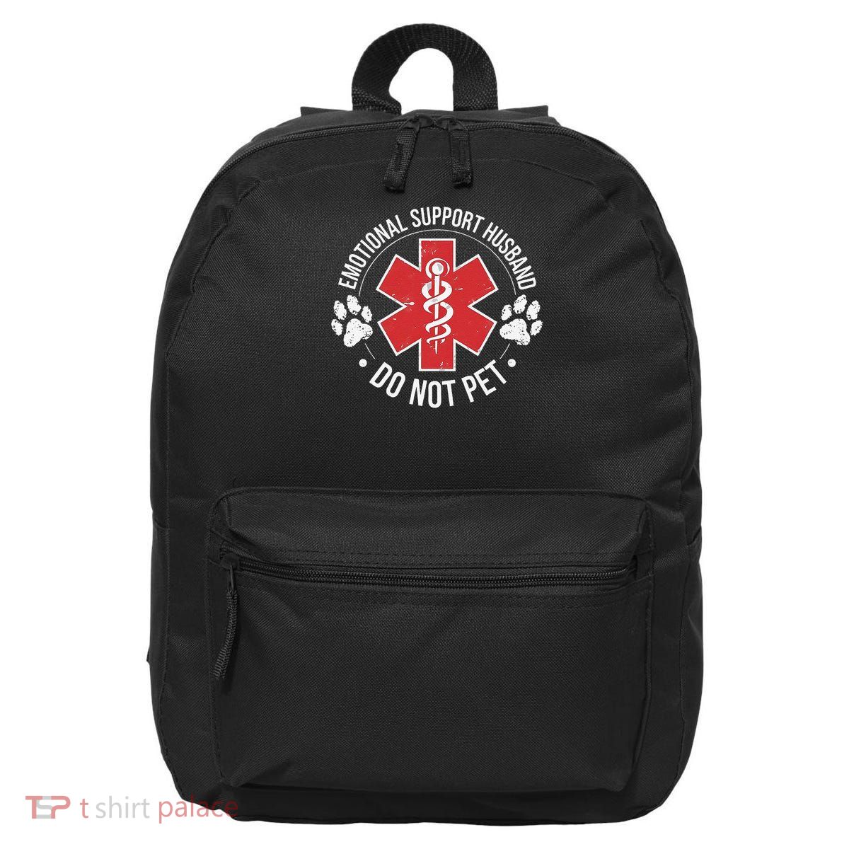 Emotional Support Husband Do Not Pet Gag Design Apparel 16 in Basic Backpack