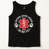 Emotional Support Husband Do Not Pet Gag Design Apparel Tank Top