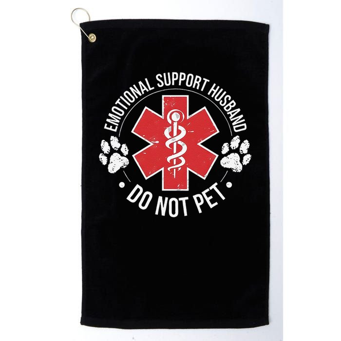 Emotional Support Husband Do Not Pet Gag Design Apparel Golf Towel