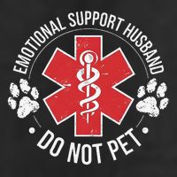 Emotional Support Husband Do Not Pet Gag Design Apparel Golf Towel