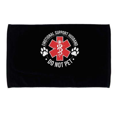 Emotional Support Husband Do Not Pet Gag Design Apparel Microfiber Hand Towel