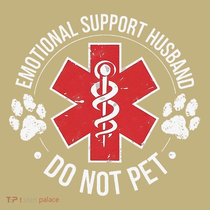 Emotional Support Husband Do Not Pet Gag Design Apparel Magnet