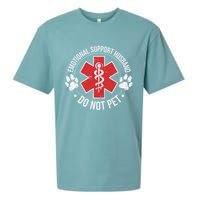 Emotional Support Husband Do Not Pet Gag Design Apparel Sueded Cloud Jersey T-Shirt