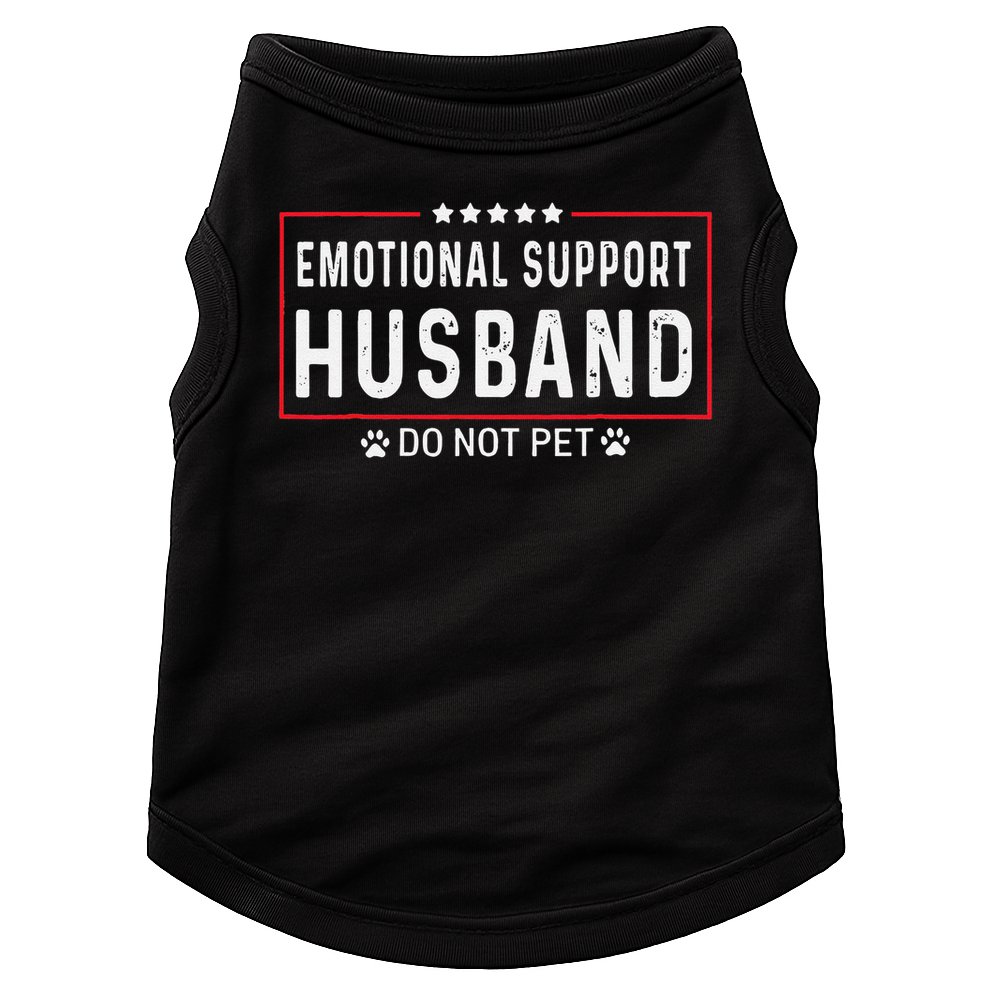 Emotional Support Husband Do Not Pet Vintage Dog Love Humor Doggie Tank