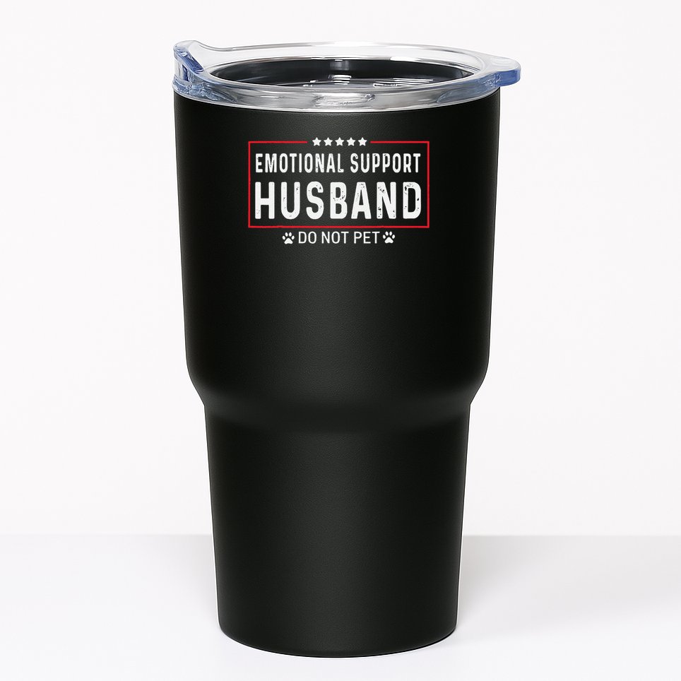 Emotional Support Husband Do Not Pet Vintage Dog Love Humor Tumbler