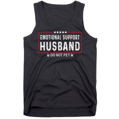 Emotional Support Husband Do Not Pet Vintage Dog Love Humor Tank Top