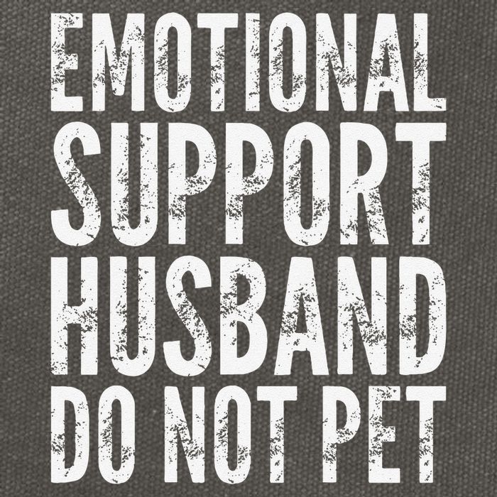Emotional Support Husband Do Not Pet - Funny Saying Cotton Canvas Backpack