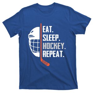 Eat Sleep Hockey Repeat Christmas Adult Ice Hockey Gift T-Shirt