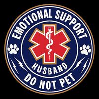 Emotional Support Husband Do Not Pet Service Dog Love Humor Toddler T-Shirt