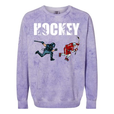 Eat Sleep Hockey Ice Hockey Player Gift Colorblast Crewneck Sweatshirt