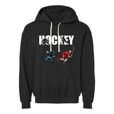 Eat Sleep Hockey Ice Hockey Player Gift Garment-Dyed Fleece Hoodie