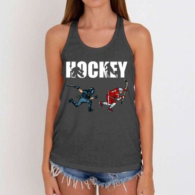 Eat Sleep Hockey Ice Hockey Player Gift Women's Knotted Racerback Tank