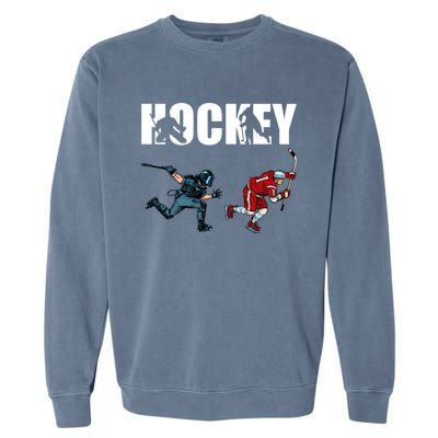 Eat Sleep Hockey Ice Hockey Player Gift Garment-Dyed Sweatshirt