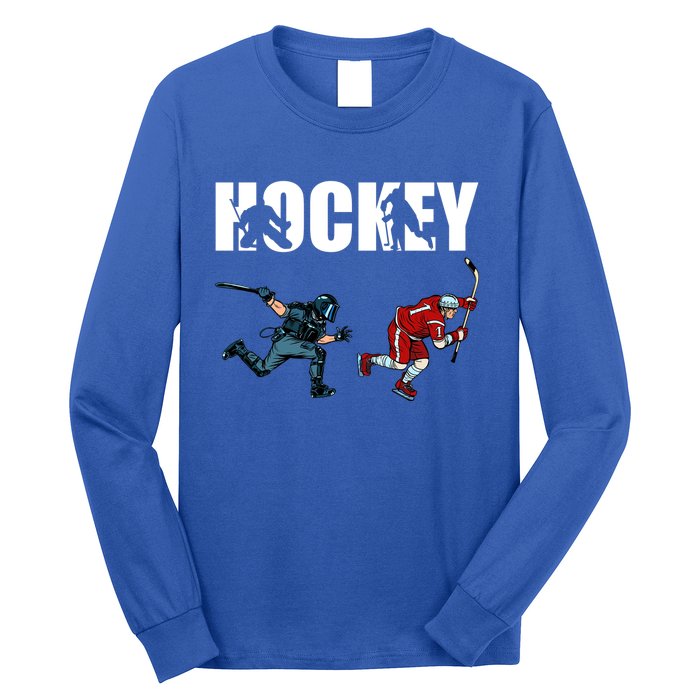 Eat Sleep Hockey Ice Hockey Player Gift Long Sleeve Shirt