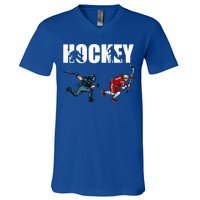 Eat Sleep Hockey Ice Hockey Player Gift V-Neck T-Shirt