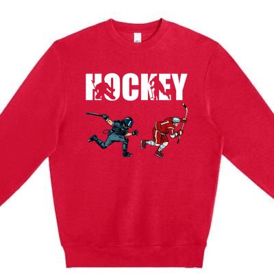 Eat Sleep Hockey Ice Hockey Player Gift Premium Crewneck Sweatshirt