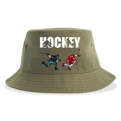 Eat Sleep Hockey Ice Hockey Player Gift Sustainable Bucket Hat