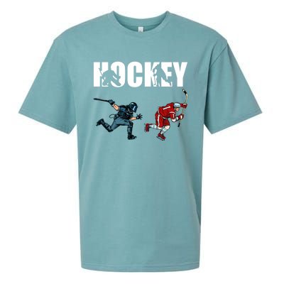 Eat Sleep Hockey Ice Hockey Player Gift Sueded Cloud Jersey T-Shirt