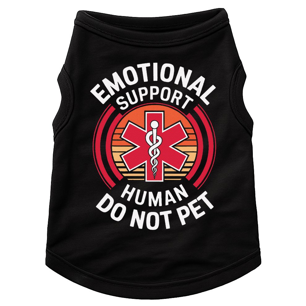 Emotional Support Husband Do Not Pet Funny Doggie Tank