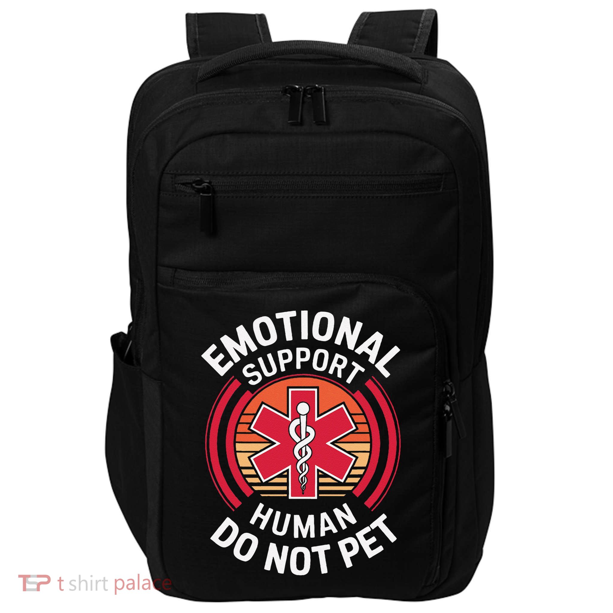 Emotional Support Husband Do Not Pet Funny Impact Tech Backpack