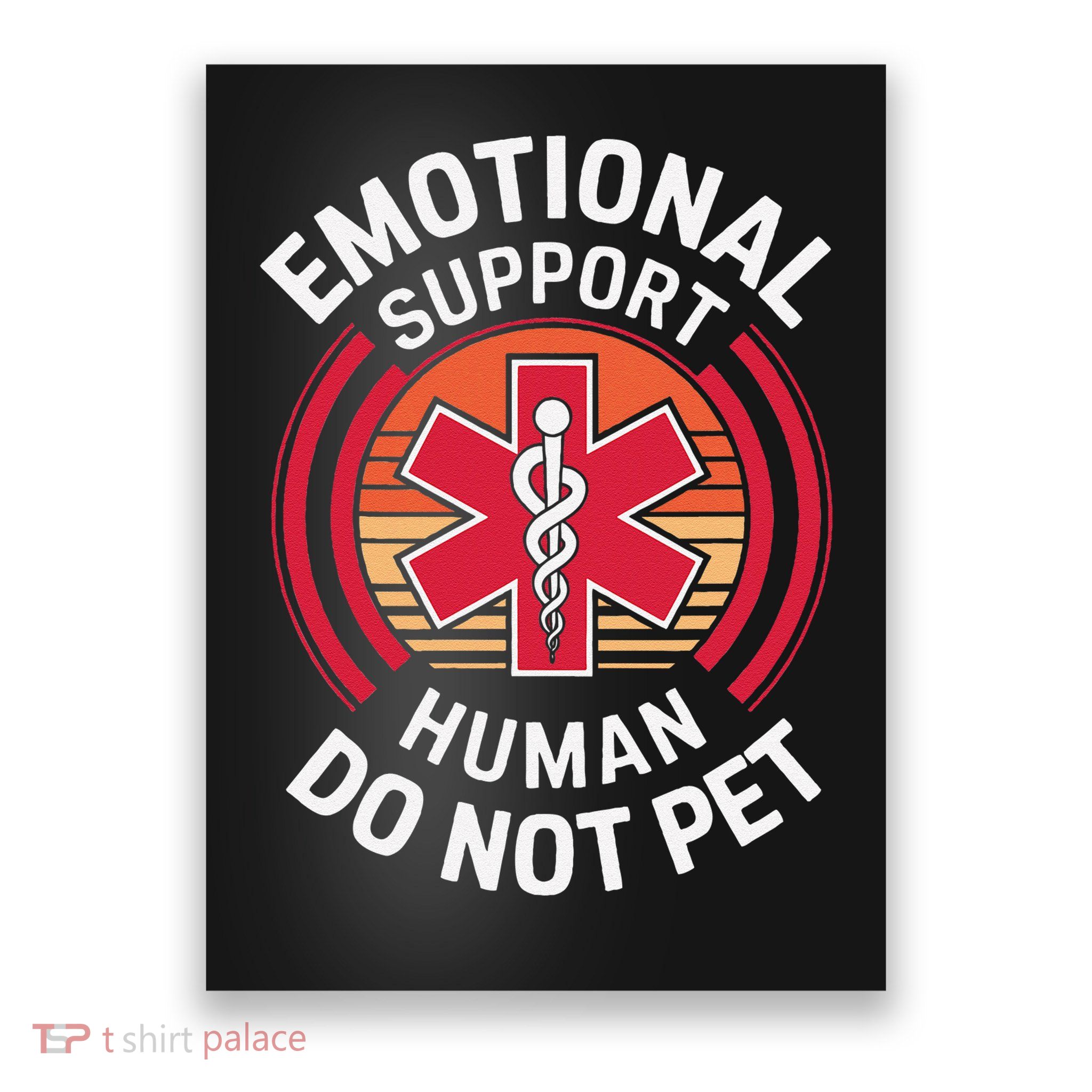 Emotional Support Husband Do Not Pet Funny Poster