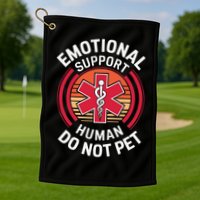 Emotional Support Husband Do Not Pet Funny Golf Towel