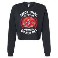 Emotional Support Husband Do Not Pet Funny Cropped Pullover Crew