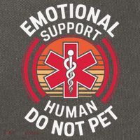 Emotional Support Husband Do Not Pet Funny Cotton Canvas Backpack