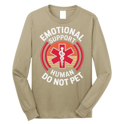 Emotional Support Husband Do Not Pet Funny Long Sleeve Shirt