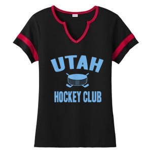 Eat Sleep Hockey Gift For Utah Hockey Team Ladies Halftime Notch Neck Tee