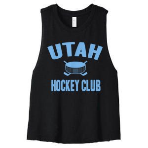 Eat Sleep Hockey Gift For Utah Hockey Team Women's Racerback Cropped Tank