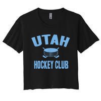 Eat Sleep Hockey Gift For Utah Hockey Team Women's Crop Top Tee