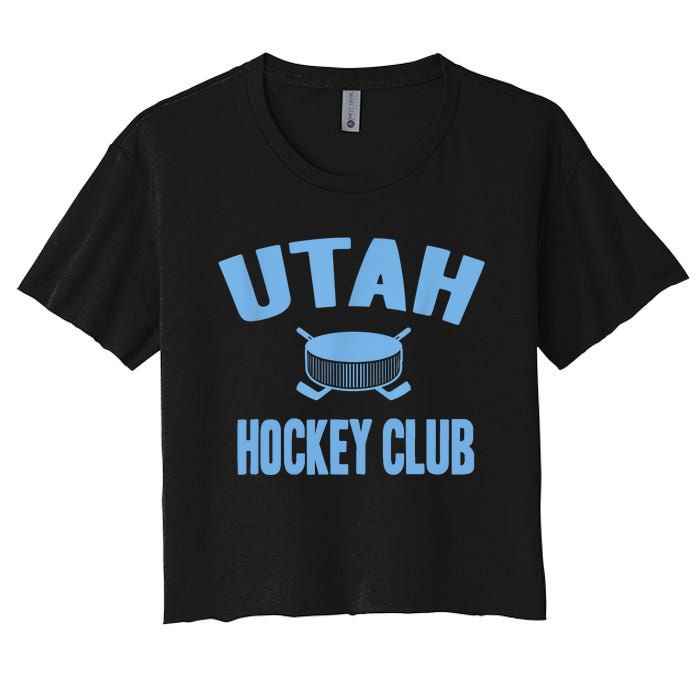 Eat Sleep Hockey Gift For Utah Hockey Team Women's Crop Top Tee