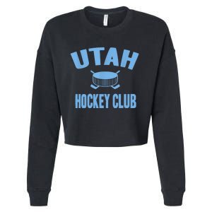 Eat Sleep Hockey Gift For Utah Hockey Team Cropped Pullover Crew