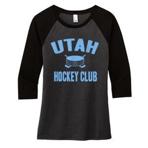 Eat Sleep Hockey Gift For Utah Hockey Team Women's Tri-Blend 3/4-Sleeve Raglan Shirt