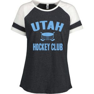 Eat Sleep Hockey Gift For Utah Hockey Team Enza Ladies Jersey Colorblock Tee