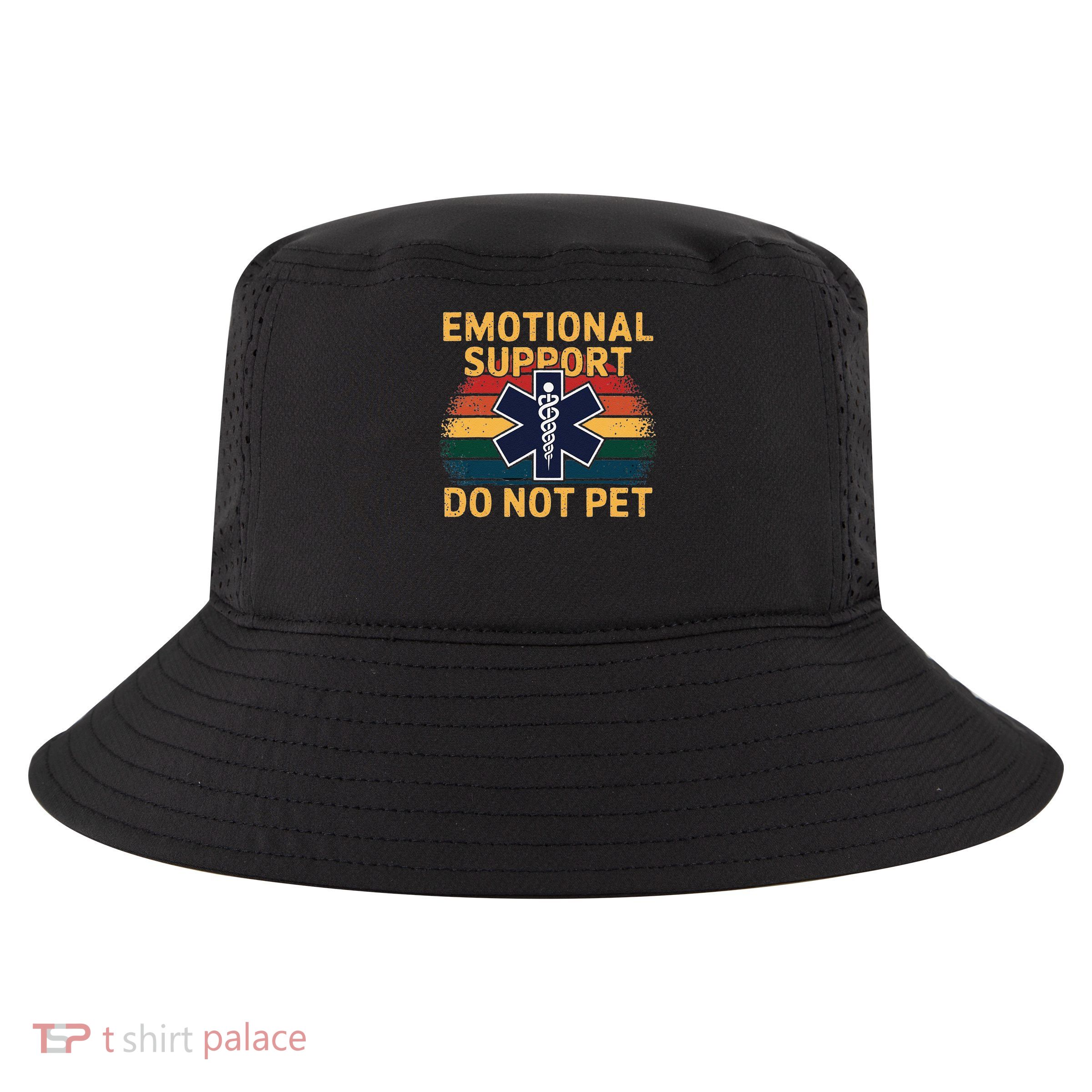 Emotional Support Husband Do Not Pet Cool Comfort Performance Bucket Hat
