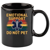 Emotional Support Husband Do Not Pet 11oz C Handle Ceramic Mug