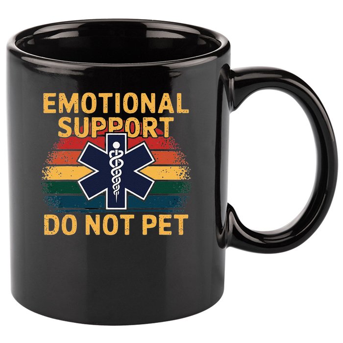 Emotional Support Husband Do Not Pet 11oz C Handle Ceramic Mug