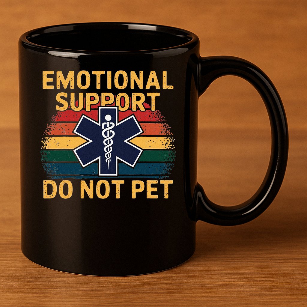 Emotional Support Husband Do Not Pet 11oz C Handle Ceramic Mug
