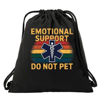 Emotional Support Husband Do Not Pet Drawstring Bag