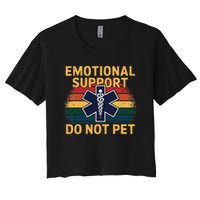 Emotional Support Husband Do Not Pet Women's Crop Top Tee