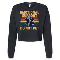 Emotional Support Husband Do Not Pet Cropped Pullover Crew
